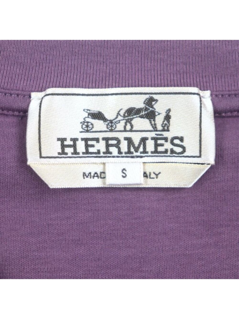 Hermes 24 SS ha 100% Cotton Saddle Stitch Crew Neck Short Sleeve - Picture 6 of 9